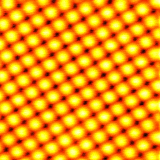 Nc-AFM NaCl atomic image at 6K sample